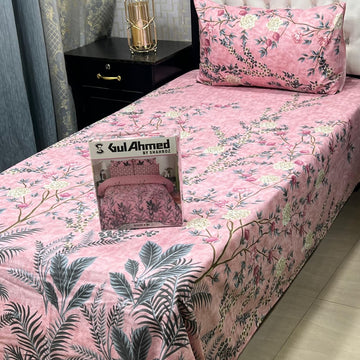 4 pc cotton single pair bedsheet