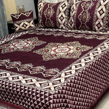 4PC Velvet jaquard bedshset